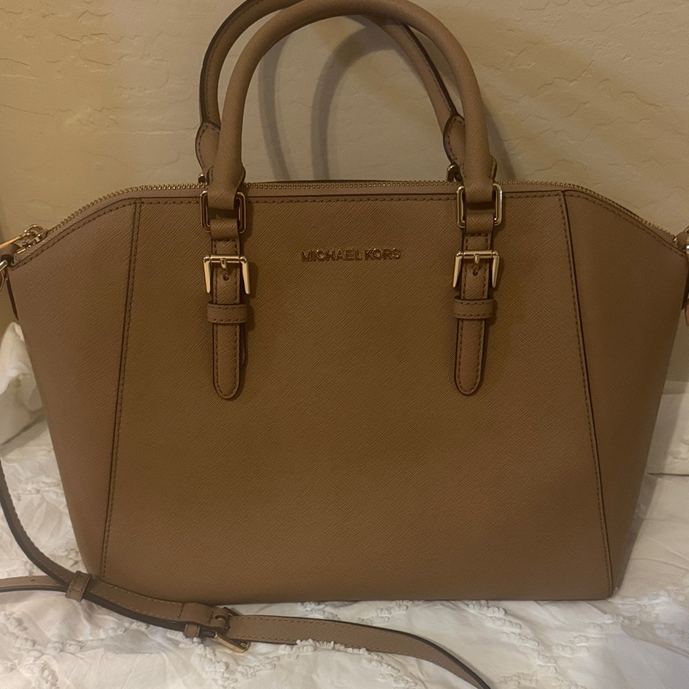 Michael Kors Brown Leather Satchel